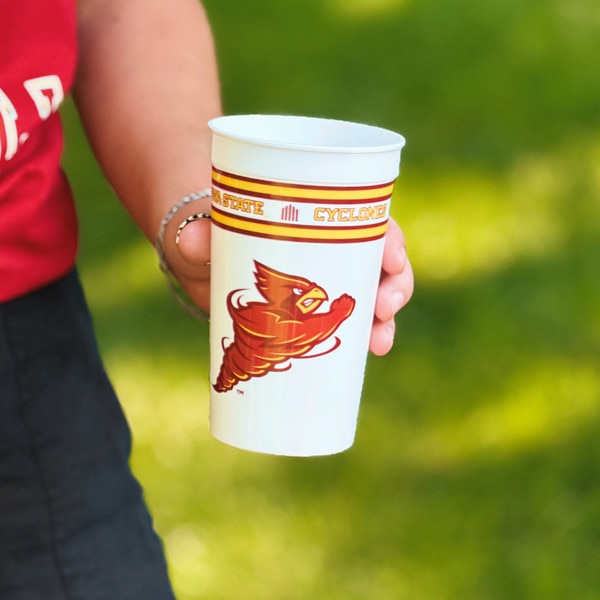 Punching Cy White Plastic Cup 22-ounce Single